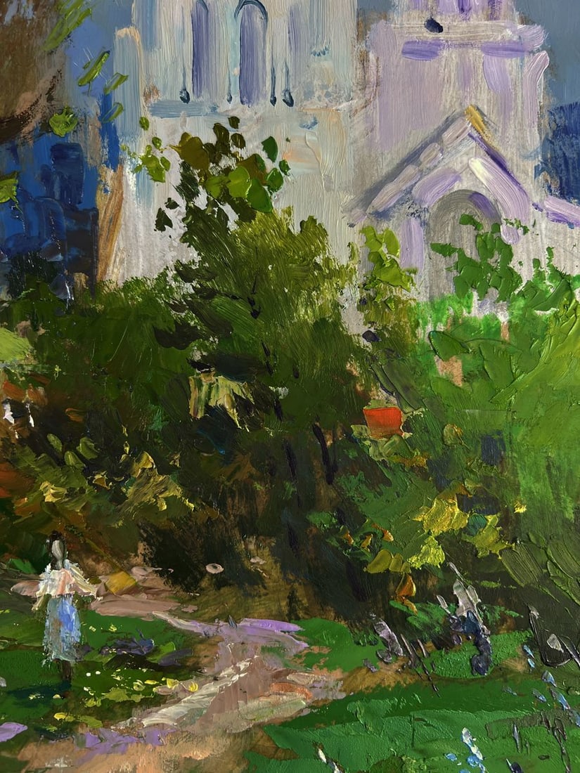 Oil painting Church under a shining sky Yuri Suprunchuk - 6