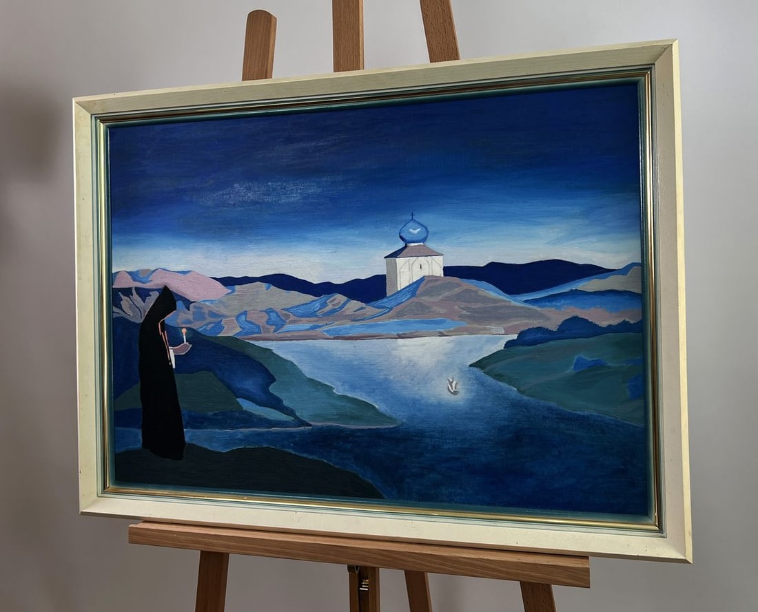 Acrylic painting The radiance that Illuminates heart Oleksandr Gukalov - 2