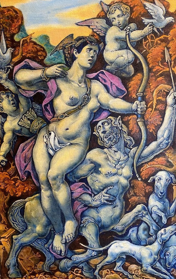 Oil painting Diana's hunts Litvinov Oleg Arkad'yevich (1 of 11)