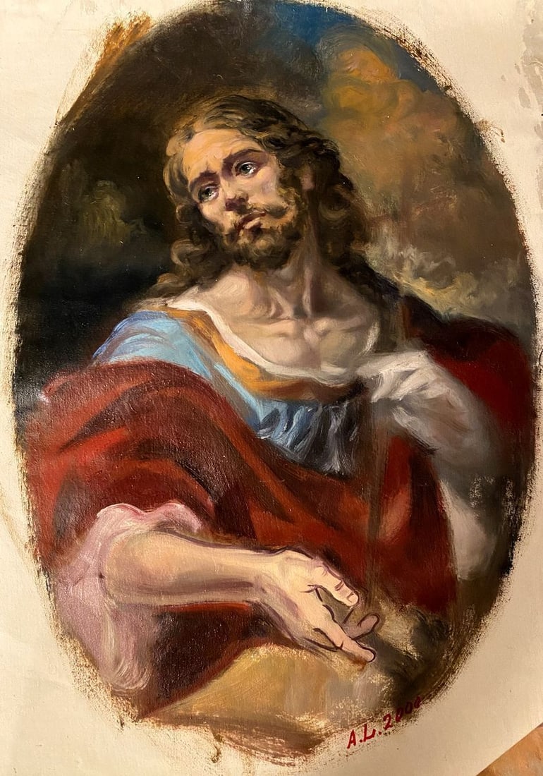 Oil painting Jesus Christ Alexander Arkadievich Litvinov (1 of 6)