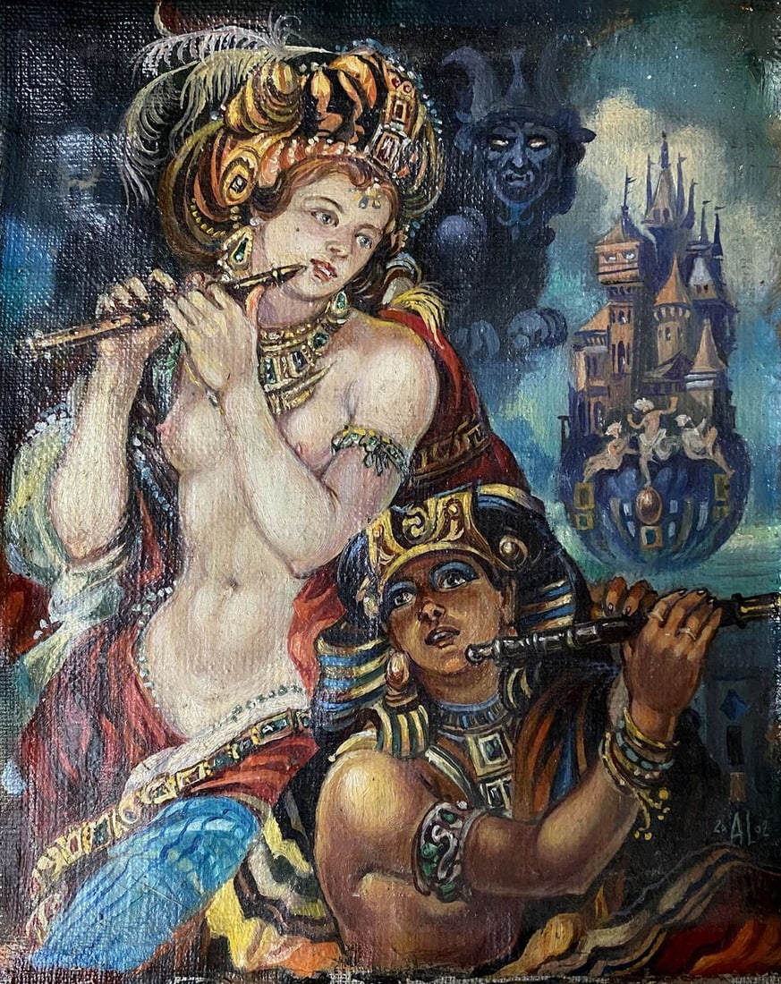 Oil painting Duet Alexander Arkadievich Litvinov (1 of 9)