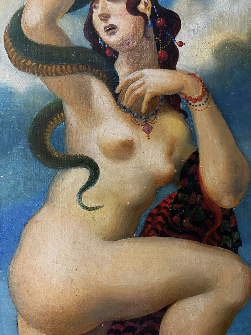Oil painting Figure girl with a snake Litvinov Oleg Arkad'yevich - 5