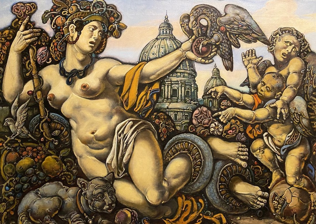 Oil painting Summer hot day Litvinov Oleg Arkad'yevich (1 of 13)