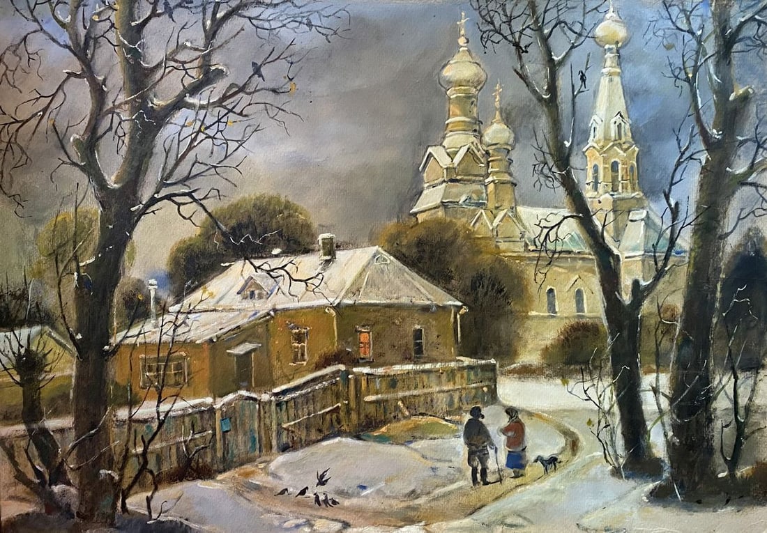 Oil painting In winter 2013 Litvinov Oleg Arkad'yevich (1 of 12)