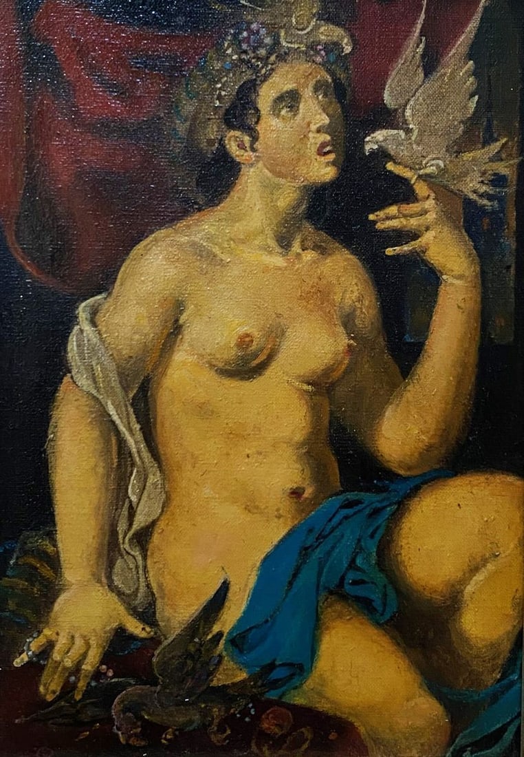 Oil painting Josephine Litvinov Oleg Arkad'yevich (1 of 10)