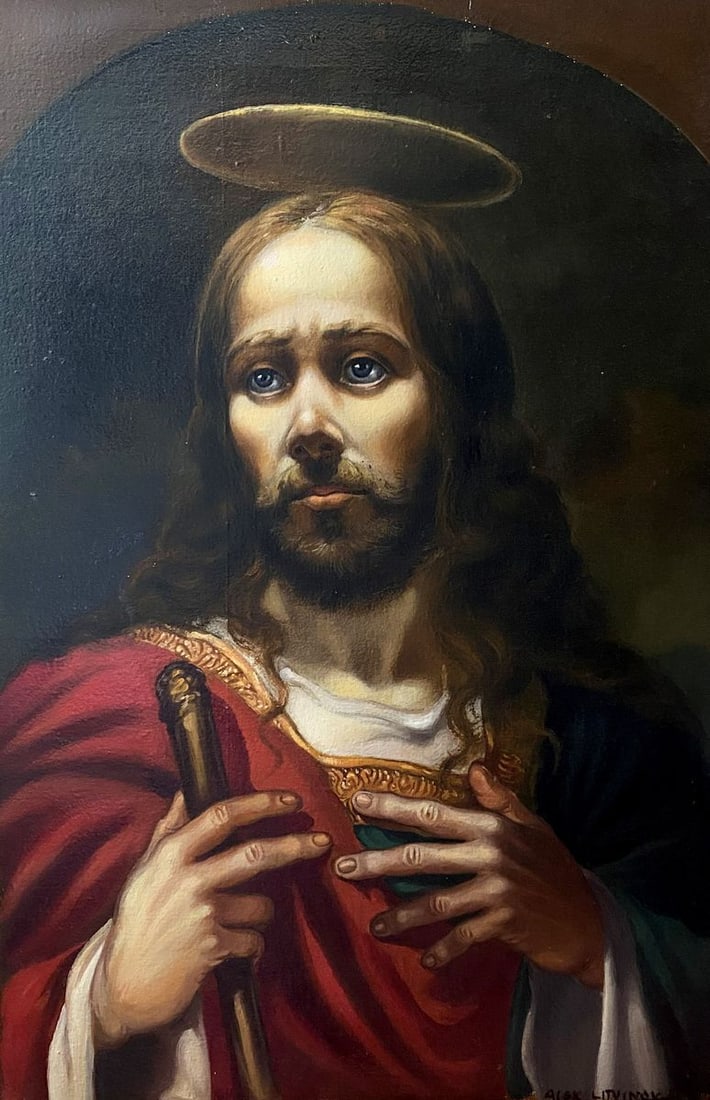Oil painting Jesus Christ Alexander Arkadievich Litvinov (1 of 8)
