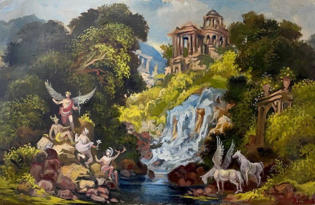 Oil painting Pegasus Alexander Arkadievich Litvinov (1 of 9)