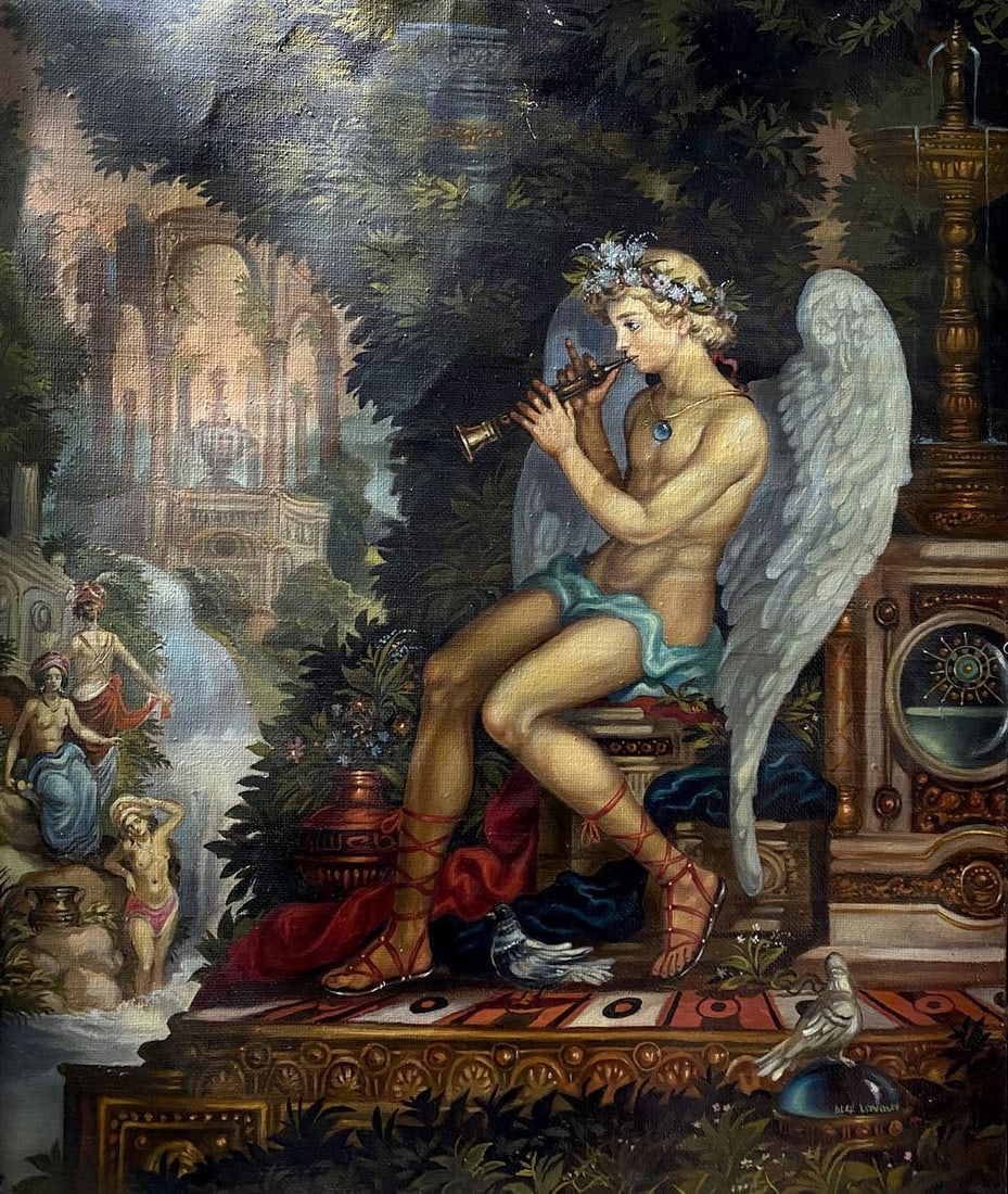 Oil painting Magic melody Alexander Arkadievich Litvinov: Title: Oil painting Magic melody Alexander Arkadievich Litvinov Description: No. Litv 116 *** ABOUT THIS PAINTING *** * TITLE: "Magic melody" * ARTISTS: Alexander Arkadievich Litvinov * SIZE: 45.5x57.