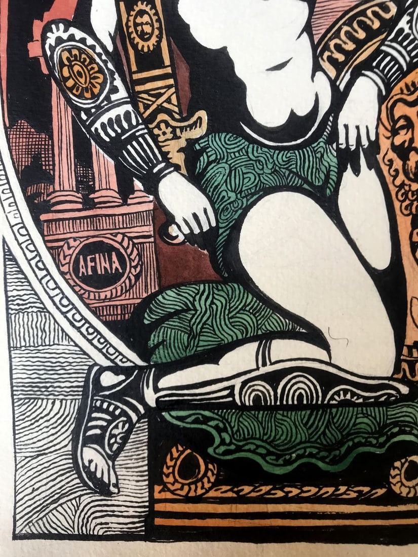 Colored pen painting Portrait of a legionnaire Alexander Arkadievich Litvinov - 10