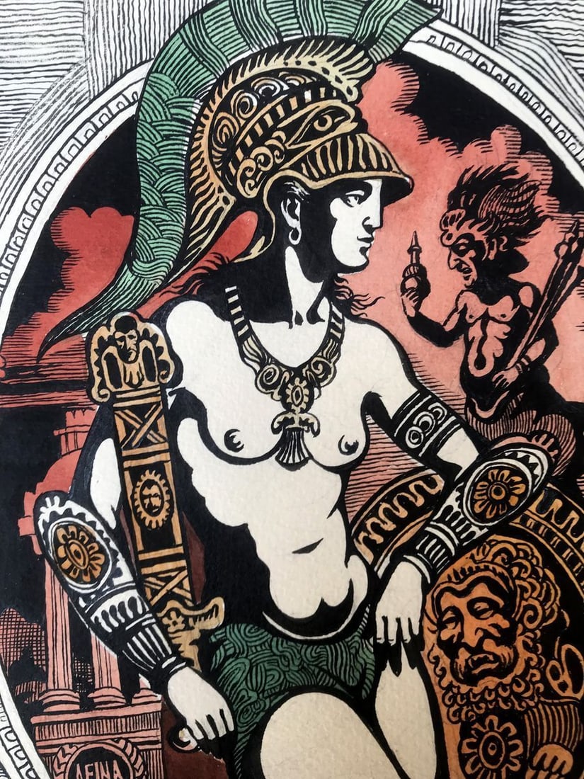 Colored pen painting Portrait of a legionnaire Alexander Arkadievich Litvinov - 4