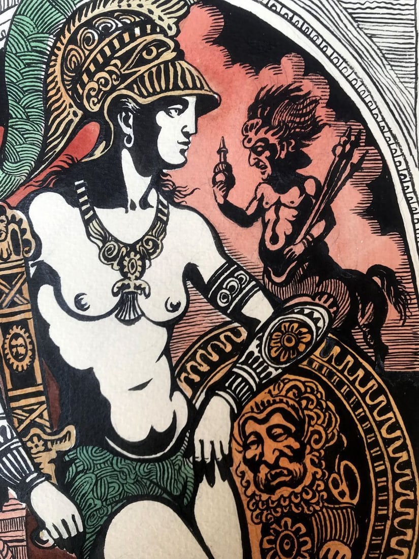 Colored pen painting Portrait of a legionnaire Alexander Arkadievich Litvinov - 5