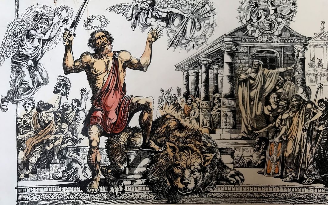 Pen painting Pantheon Alexander Arkadievich Litvinov: Title: Pen painting Pantheon Alexander Arkadievich Litvinov Description: No. AAA2860*** ABOUT THIS PAINTING *** * TITLE: "Pantheon" * ARTISTS: Alexander Arkadievich Litvinov * SIZE: 24.5x39 cm/'9.64x1