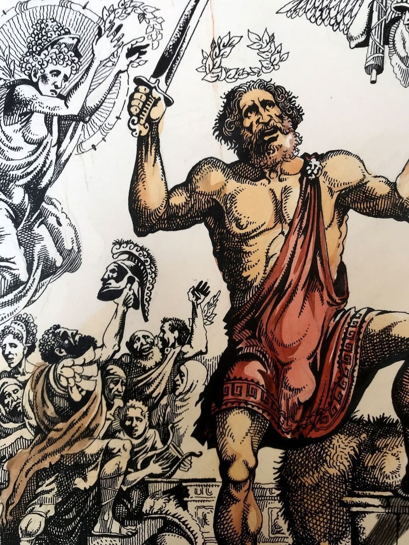 Pen painting Pantheon Alexander Arkadievich Litvinov - 4