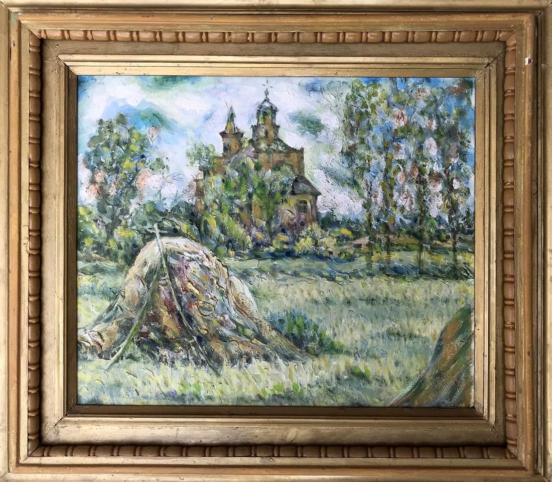 Oil painting Intercession Church Shapoval Ivan Leontyevich: Title: Oil painting Intercession Church Shapoval Ivan Leontyevich Description: No. AAA2991 "Church of the Intercession" is an exquisite oil painting that captures the serene beauty of a landscape with