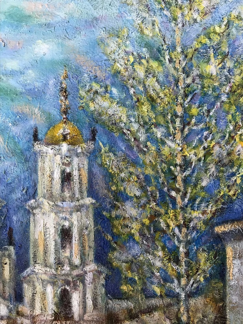 Oil painting A glorious city above the Pslo Shapoval Ivan Leontyevich - 6