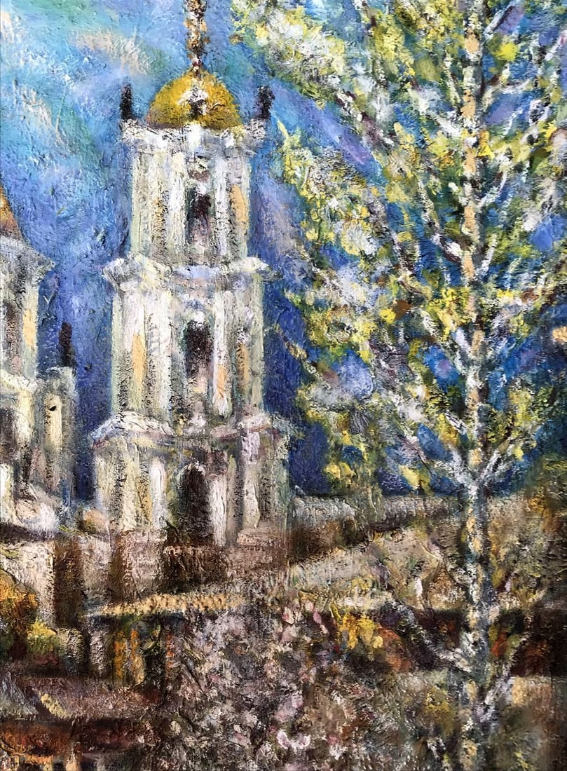 Oil painting A glorious city above the Pslo Shapoval Ivan Leontyevich - 8