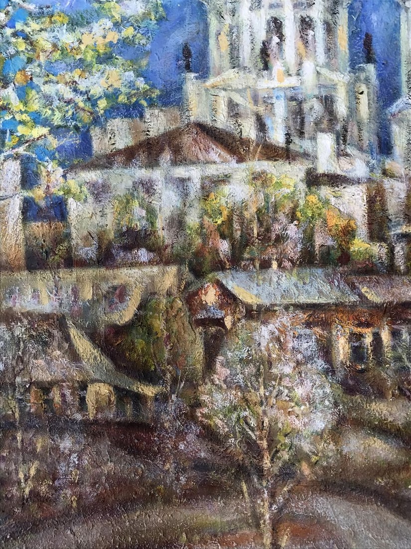 Oil painting A glorious city above the Pslo Shapoval Ivan Leontyevich - 9