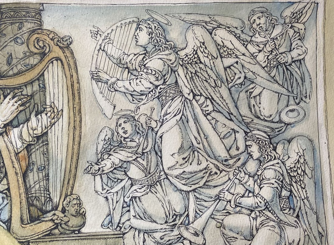 Watercolor ,mascara, painting Series of paintings "Bible" Litvinov Oleg Arkad'yevich - 3