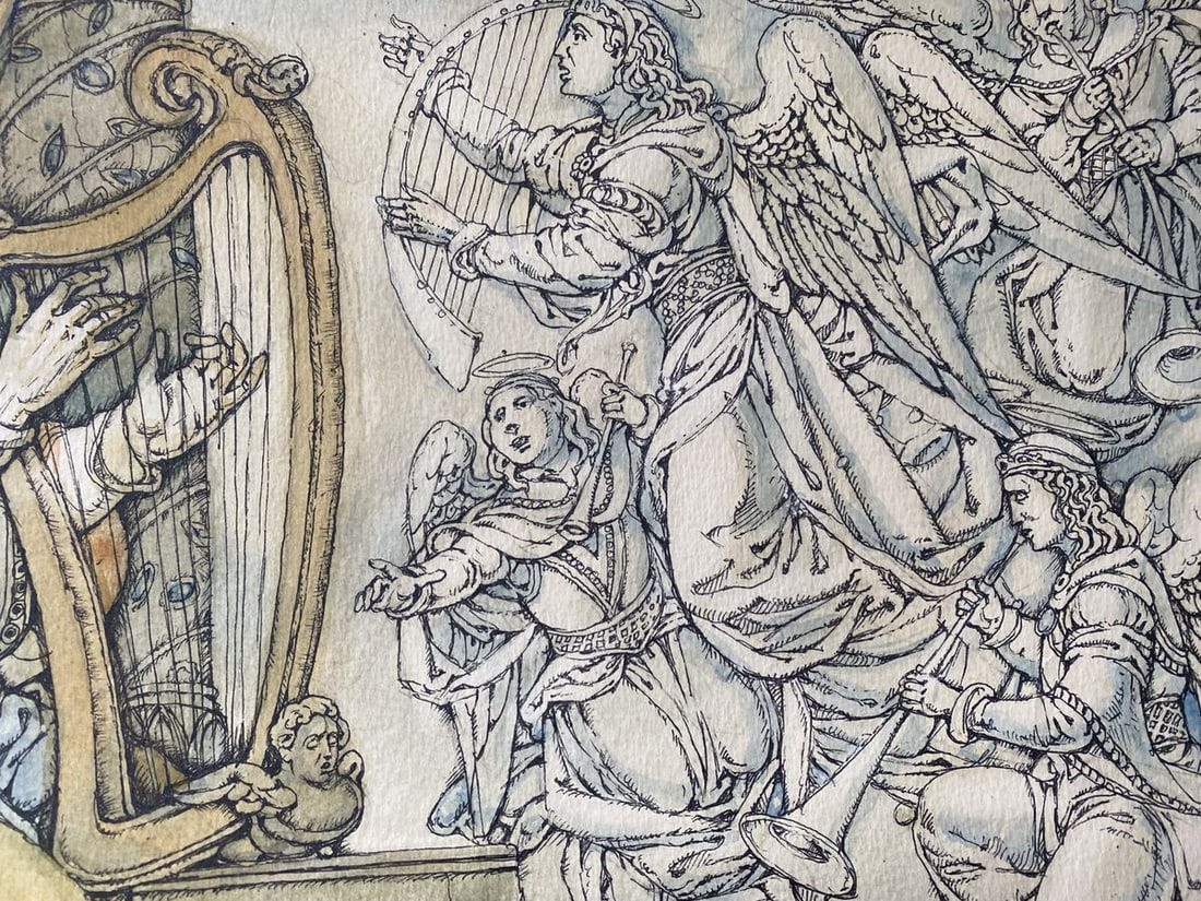 Watercolor ,mascara, painting Series of paintings "Bible" Litvinov Oleg Arkad'yevich - 7