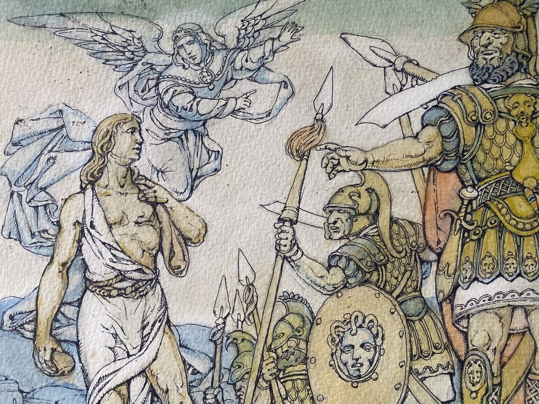 Watercolor ,mascara, painting Series of paintings "Bible" Litvinov Oleg Arkad'yevich - 7