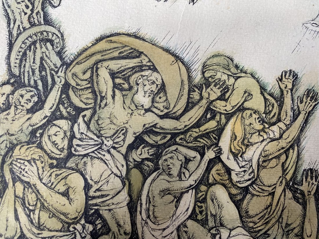 Watercolor ,mascara, painting Series of paintings "Bible" Litvinov Oleg Arkad'yevich - 6