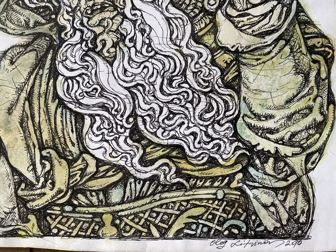 Watercolor,mascara, painting Series of paintings "Bible" Litvinov Oleg Arkad'yevich - 2