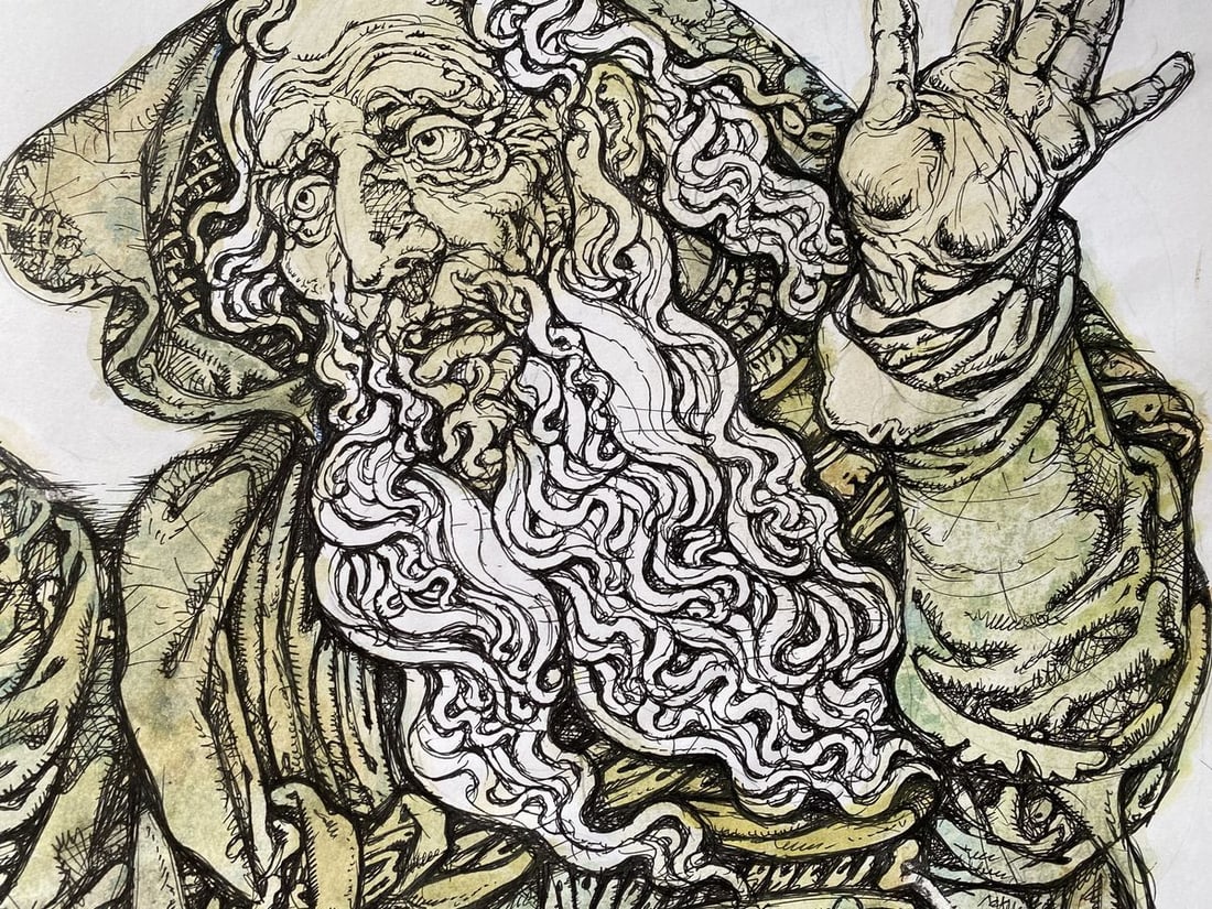 Watercolor,mascara, painting Series of paintings "Bible" Litvinov Oleg Arkad'yevich - 3