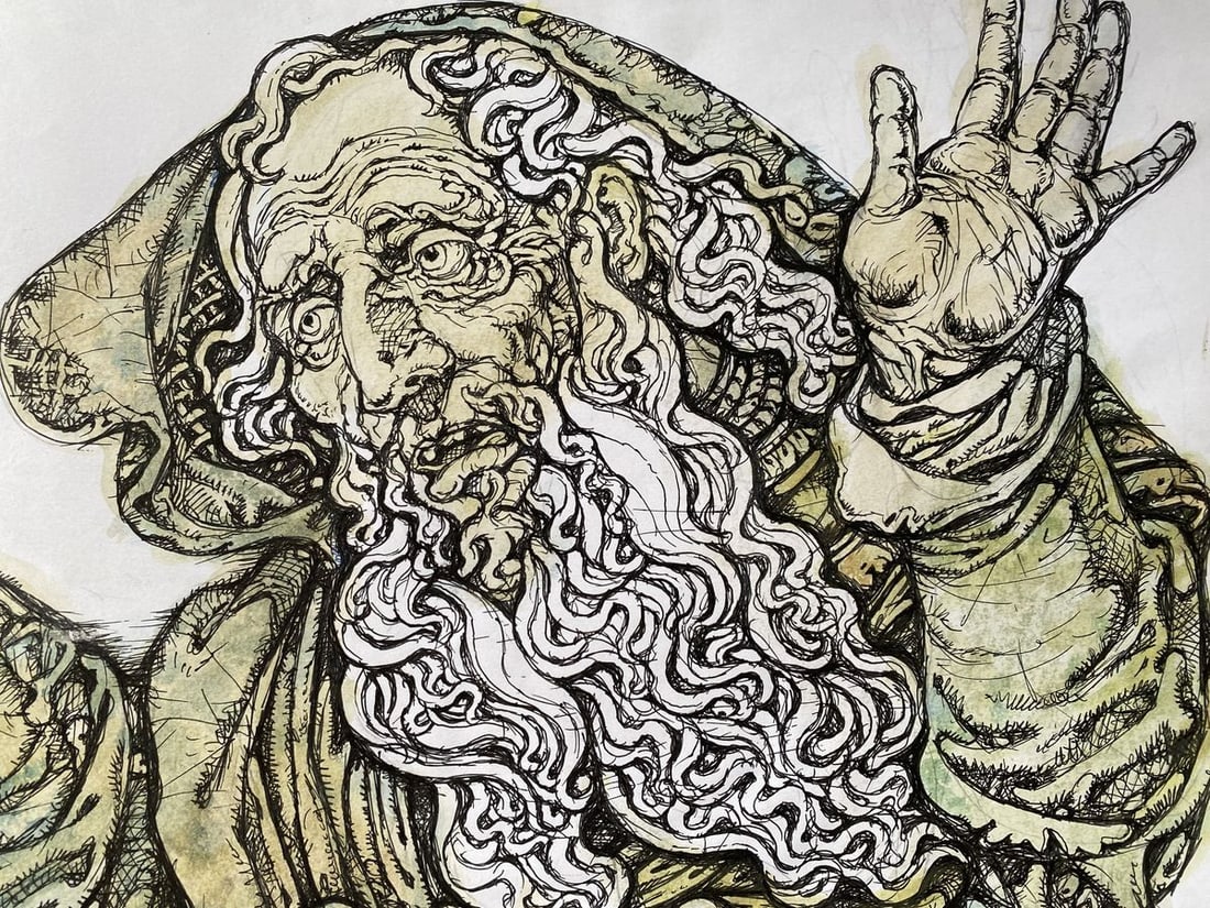 Watercolor,mascara, painting Series of paintings "Bible" Litvinov Oleg Arkad'yevich - 4