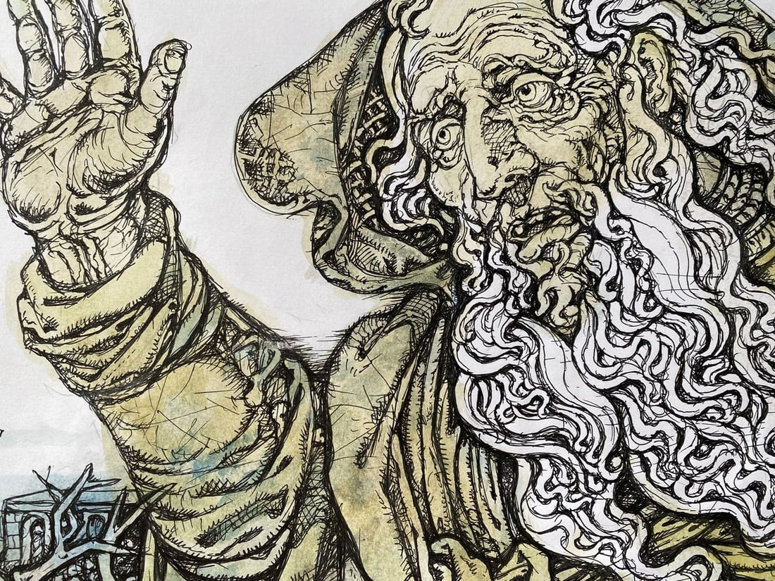 Watercolor,mascara, painting Series of paintings "Bible" Litvinov Oleg Arkad'yevich - 5