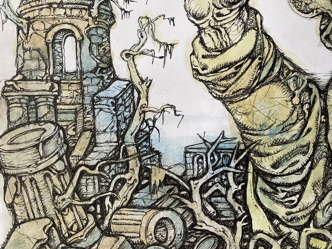 Watercolor,mascara, painting Series of paintings "Bible" Litvinov Oleg Arkad'yevich - 7