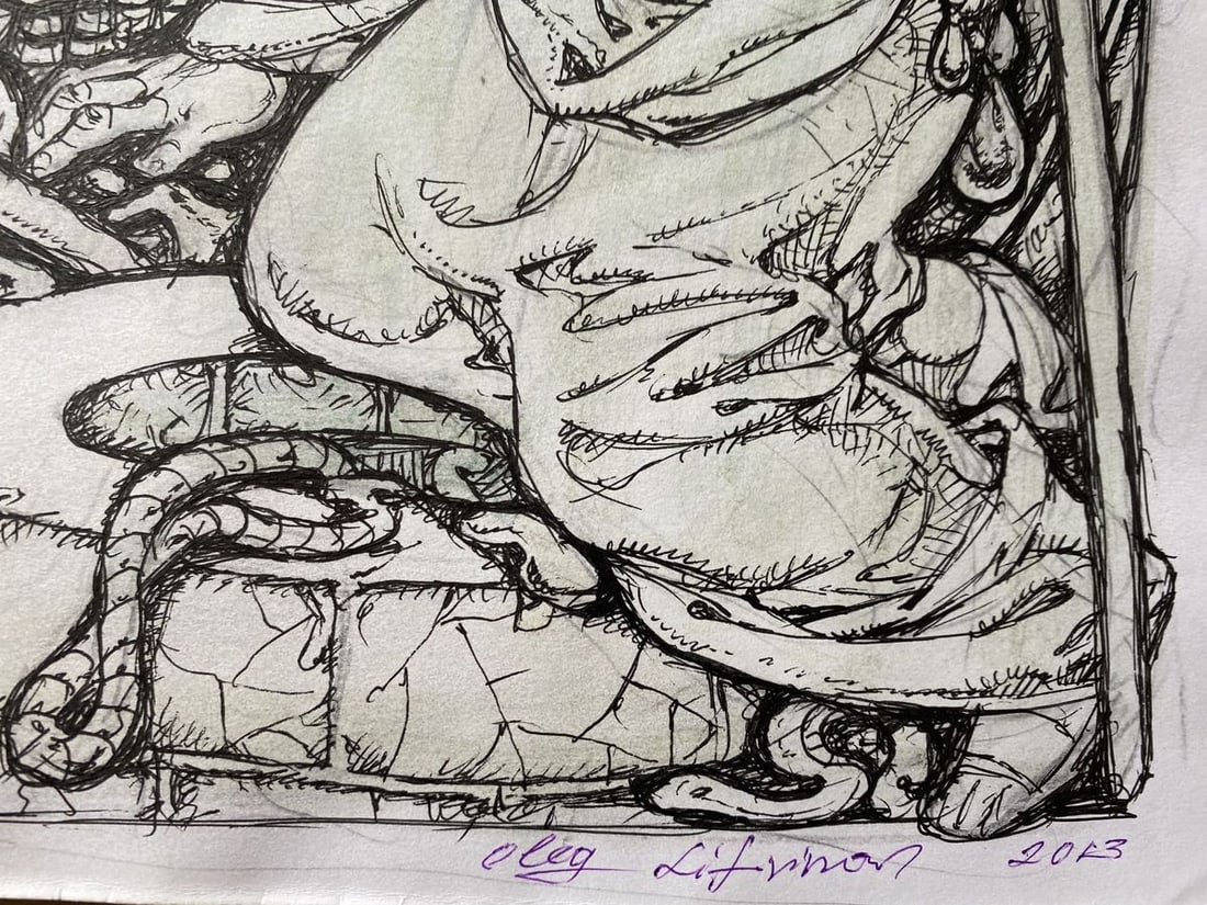 Watercolor, mascara, painting Series of paintings "Bible" Litvinov Oleg Arkad'yevich - 2