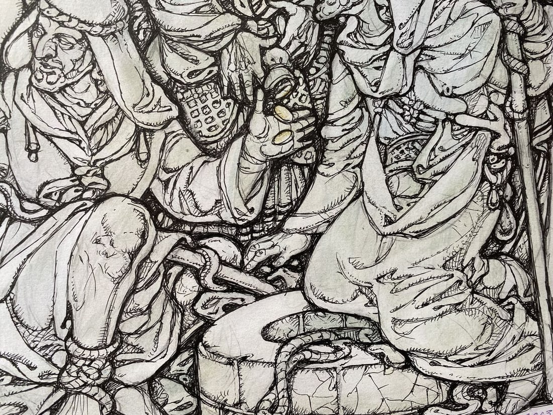 Watercolor, mascara, painting Series of paintings "Bible" Litvinov Oleg Arkad'yevich - 3