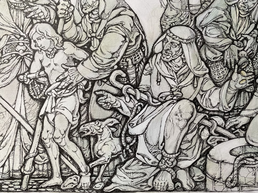 Watercolor, mascara, painting Series of paintings "Bible" Litvinov Oleg Arkad'yevich - 6