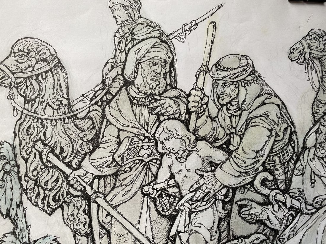 Watercolor, mascara, painting Series of paintings "Bible" Litvinov Oleg Arkad'yevich - 8