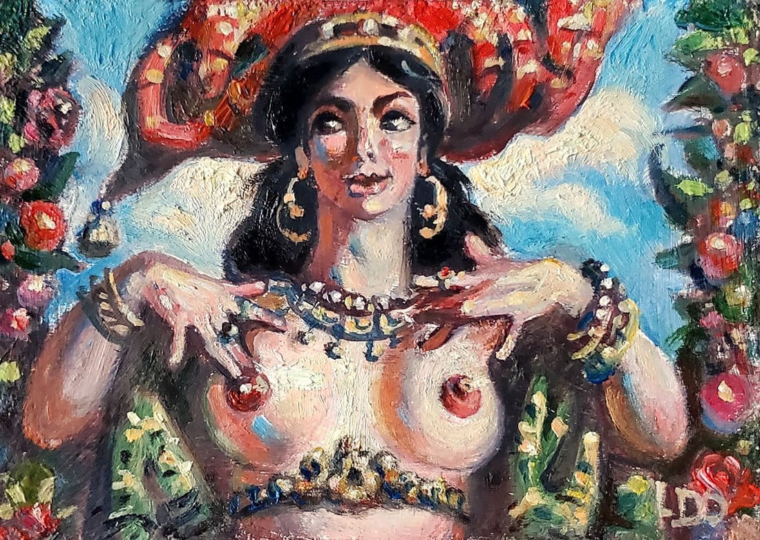 Oil painting Allegory of awareness Litvinov Daniil Olegovich (1 of 9)