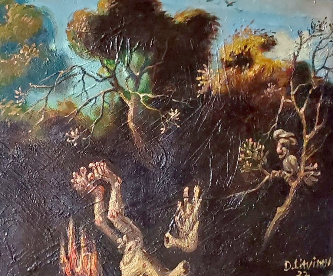 Oil painting The Fall of Icarus Litvinov Daniil Olegovich - 3