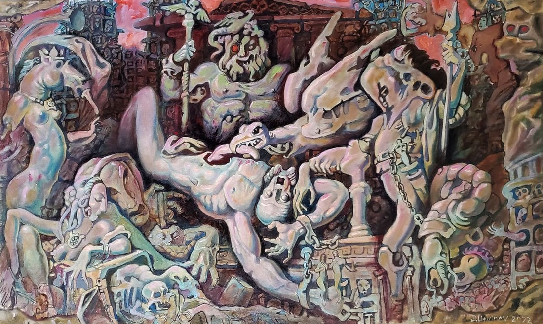 Oil painting Prometheus Litvinov Daniil Olegovich (1 of 13)