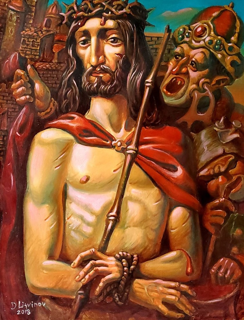 Oil painting Christ before Pilate Litvinov Daniil Olegovich (1 of 7)