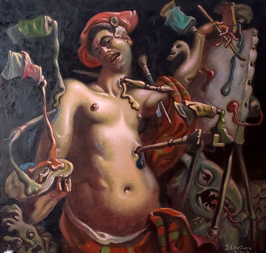 Oil painting Portrait of the artist Litvinov Daniil Olegovich (1 of 8)