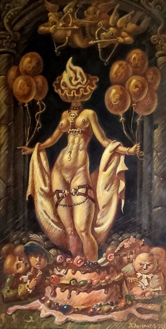 Oil painting Birthday Litvinov Daniil Olegovich (1 of 5)