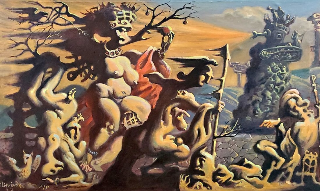 Oil painting The Last Judgment of Paris Litvinov Daniil Olegovich (1 of 8)