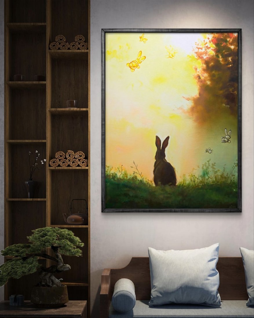 Oil painting Hare in the Fog Igor Konovalov - 2