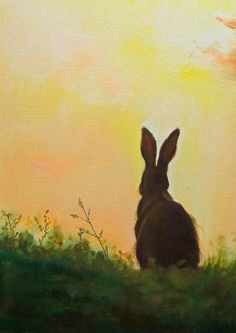 Oil painting Hare in the Fog Igor Konovalov - 5