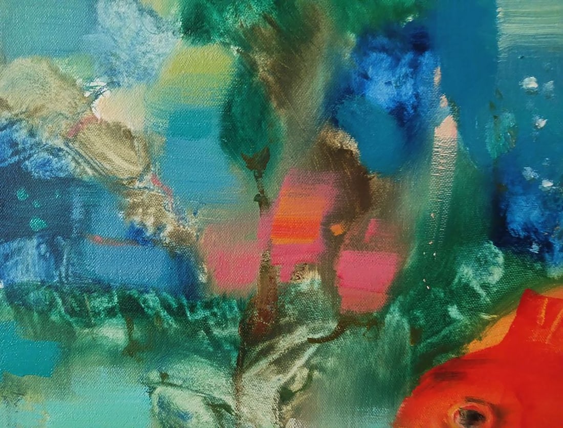 Abstract oil painting Amazing red fish Anatoly Tarabanov - 4