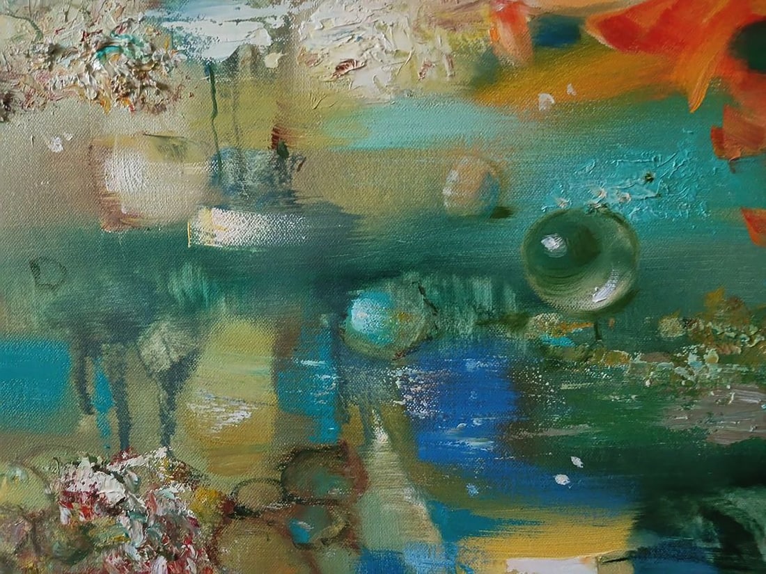 Abstract oil painting Amazing red fish Anatoly Tarabanov - 9