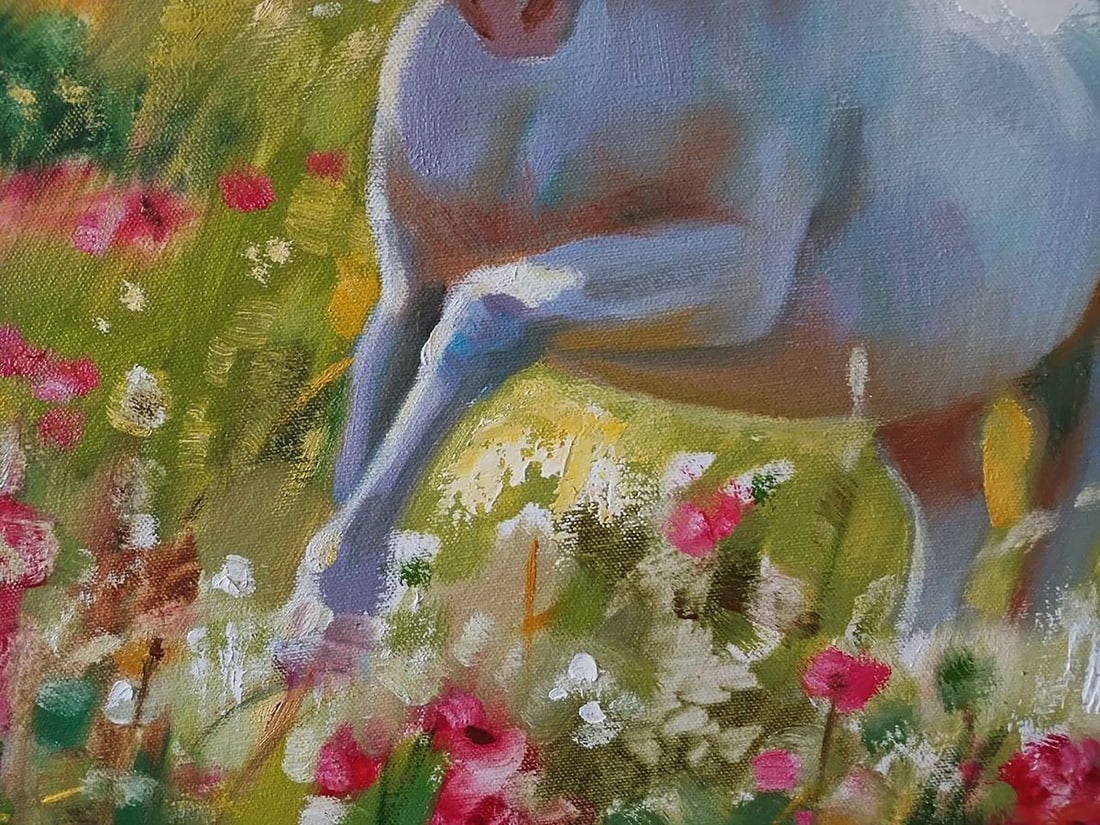 Oil painting A white horse gallops Anatoly Tarabanov - 8