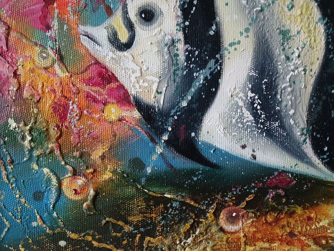 Abstract oil painting A big fish is swimming Anatoly Tarabanov - 7