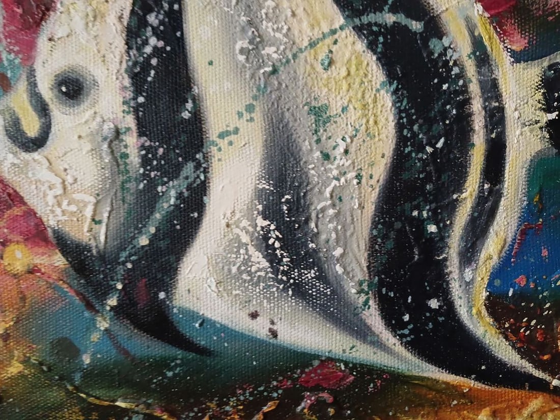 Abstract oil painting A big fish is swimming Anatoly Tarabanov - 8