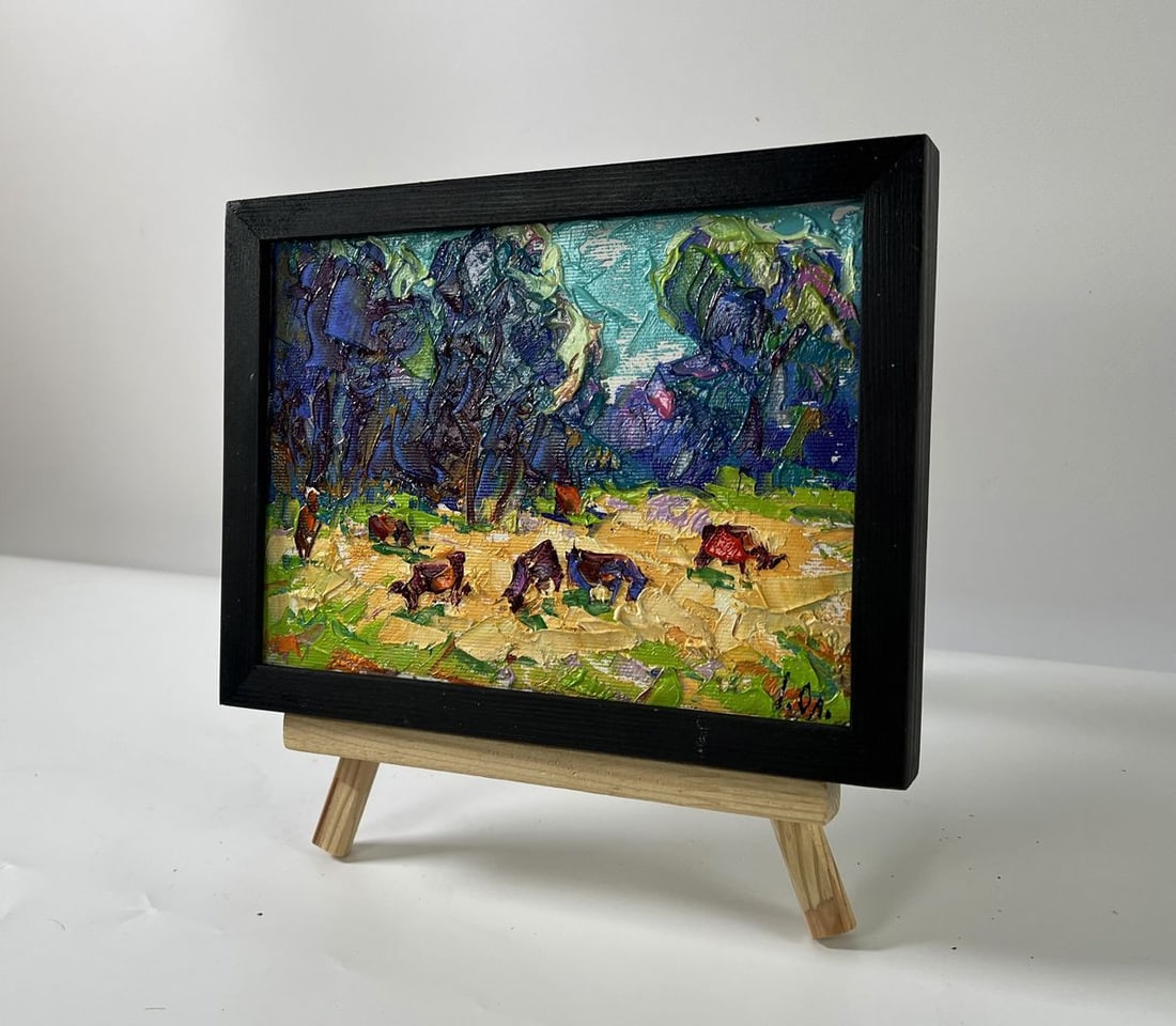 Oil painting Flock in the meadows Oleksiy Ivanyuk - 2