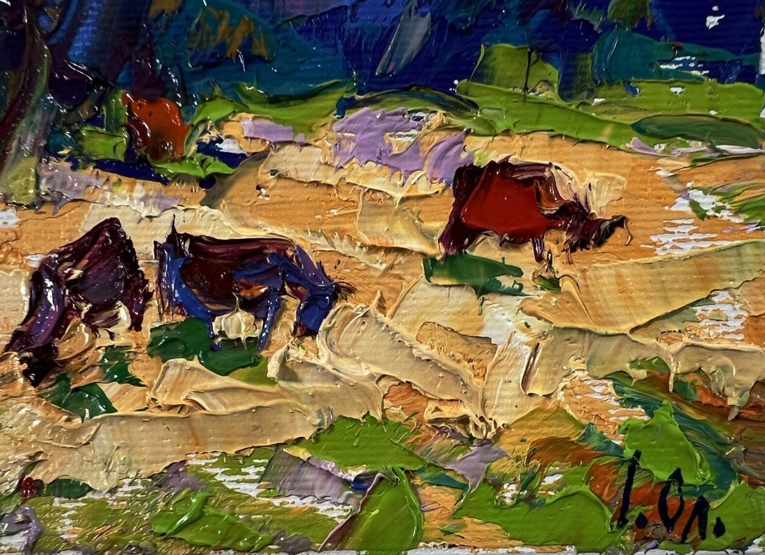 Oil painting Flock in the meadows Oleksiy Ivanyuk - 5